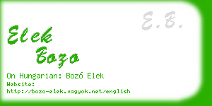 elek bozo business card