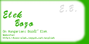 elek bozo business card